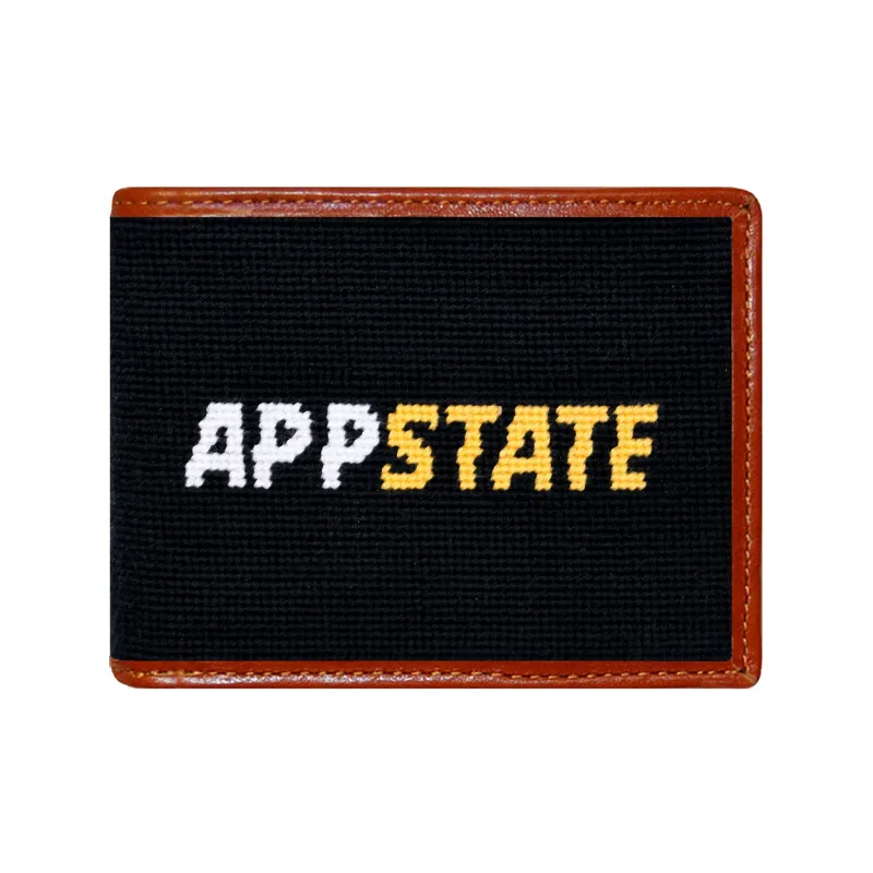Appalachian State Text Wallet (Black) made by Smathers & Branson