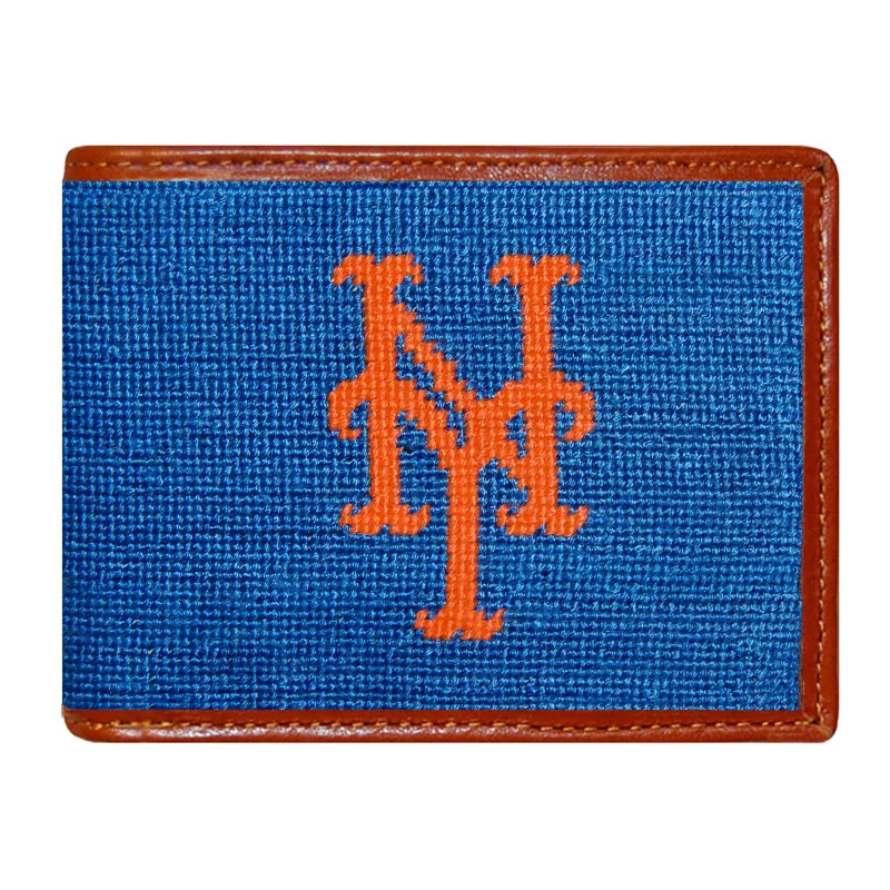 Monogrammed New York Mets Wallet made by Smathers & Branson