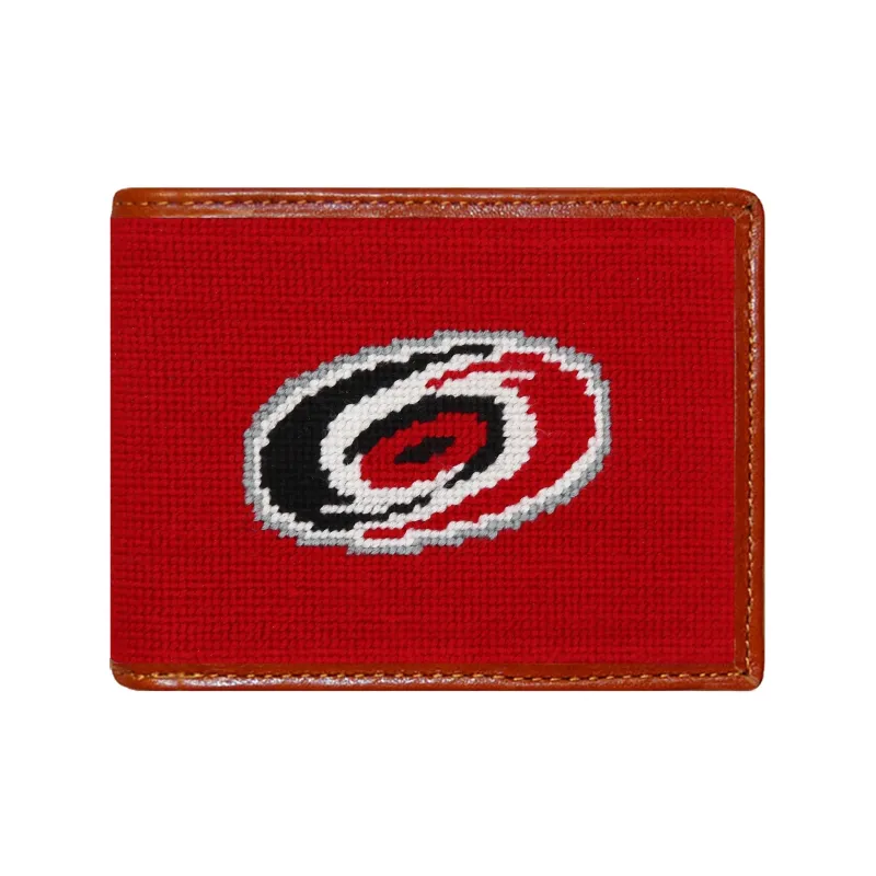 Monogrammed Carolina Hurricanes Wallet made by Smathers & Branson