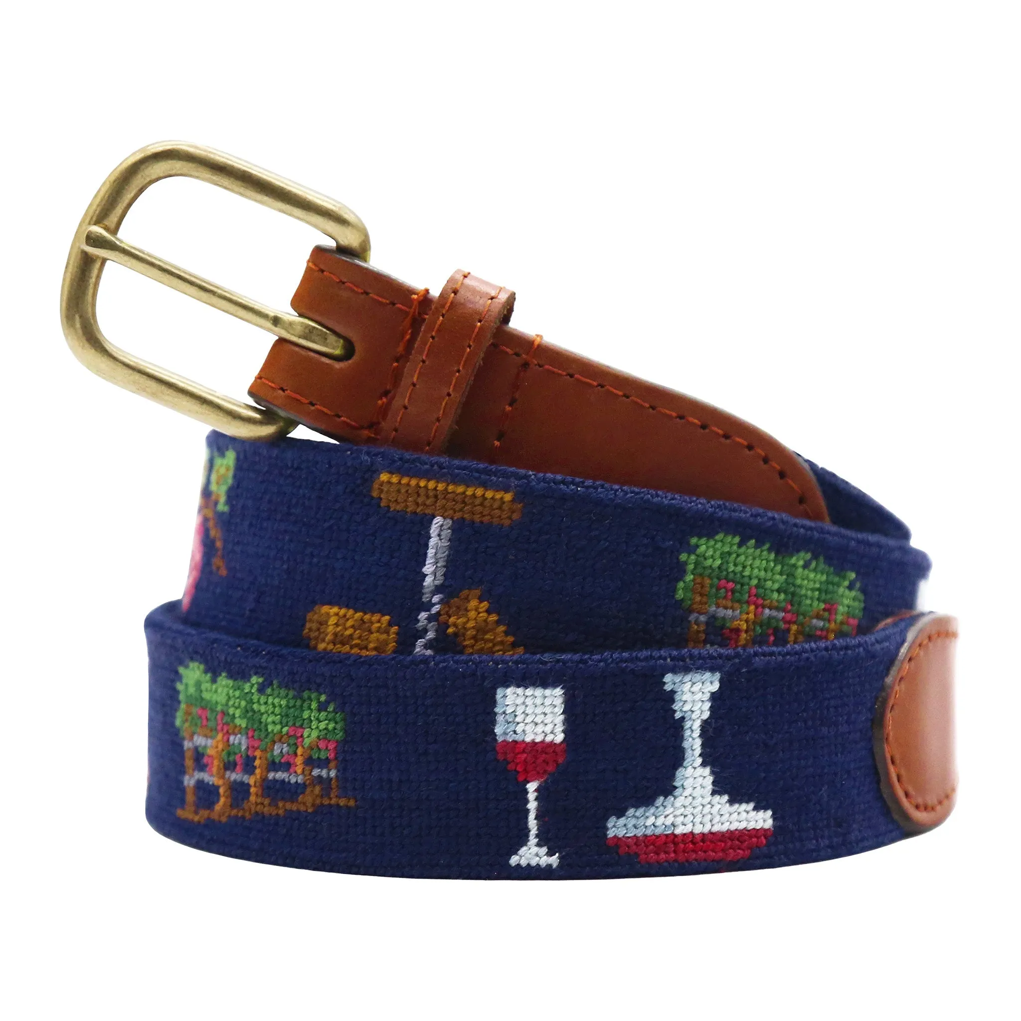 Wine and Vine Belt (Dark Navy) sold by Smathers & Branson