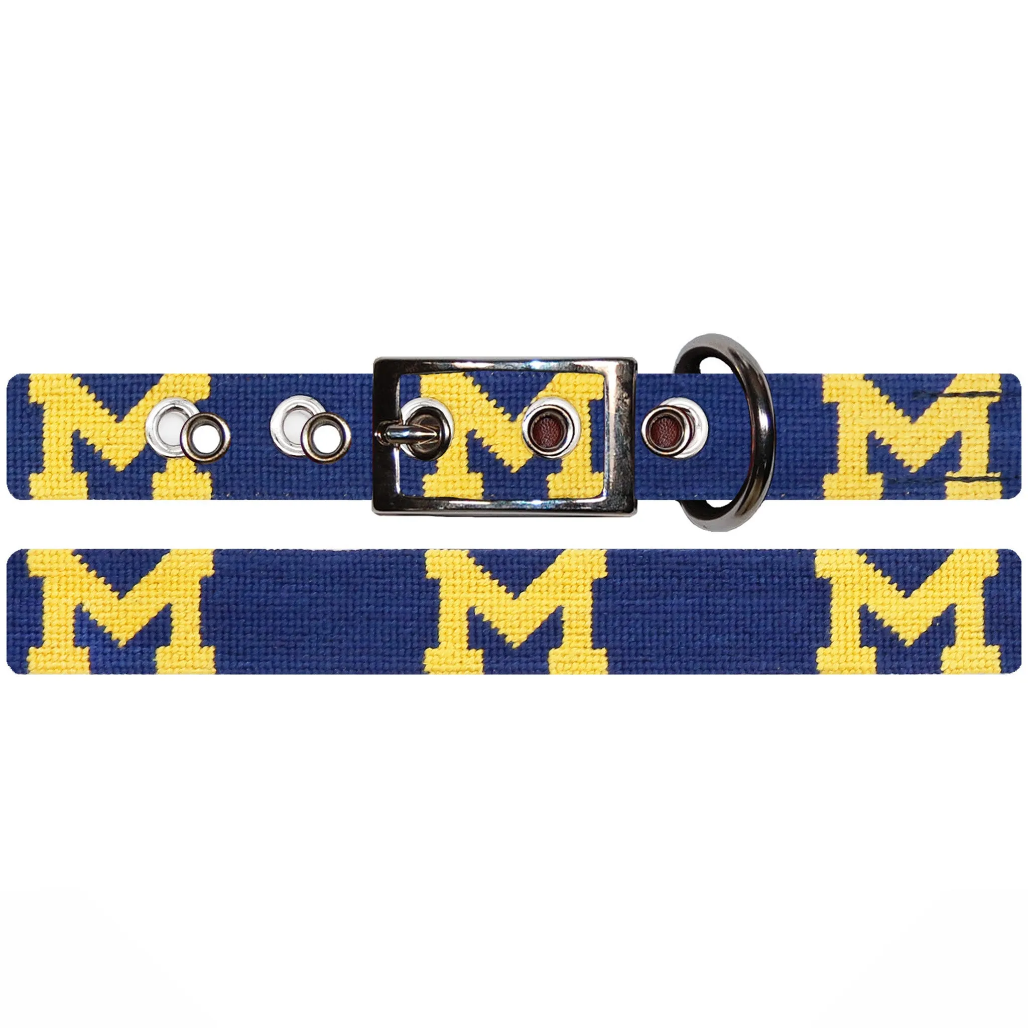 Monogrammed Michigan Dog Collar (Classic Navy) sold by Smathers & Branson product image thumbnail 2