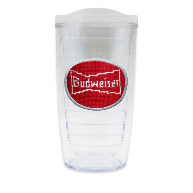 Budweiser Vintage Bowtie Tumbler with Lid (Final Sale) made by Smathers & Branson