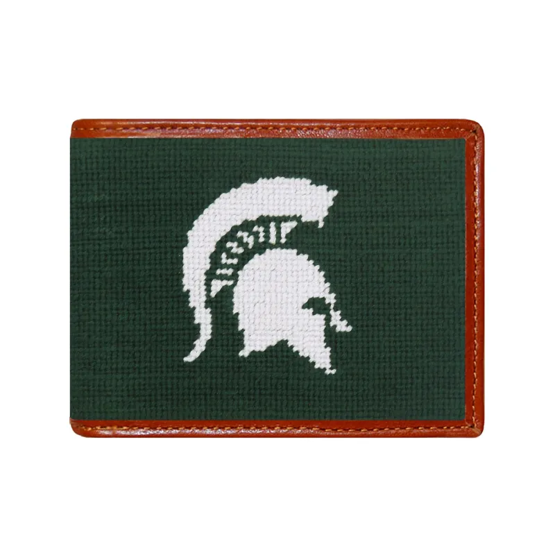 Michigan State Spartan Wallet (Dark Pine) made by Smathers & Branson