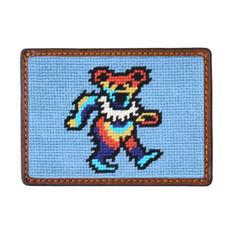 Dancing Bears Tie Dye Card Wallet (Light Blue) made by Smathers & Branson