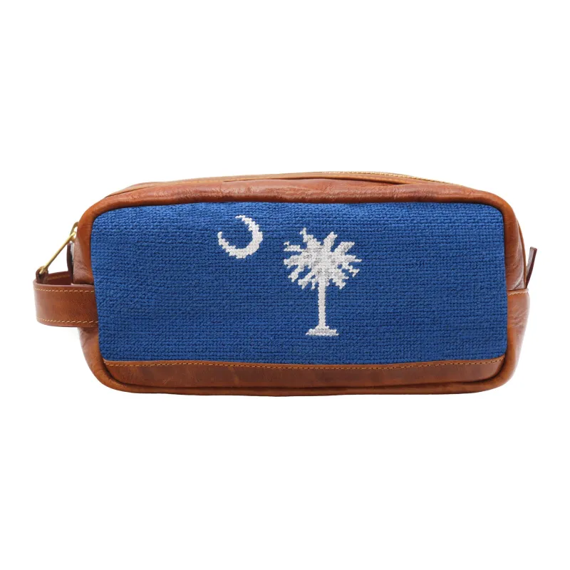 Monogrammed SC Flag Toiletry Bag (Blueberry) made by Smathers & Branson