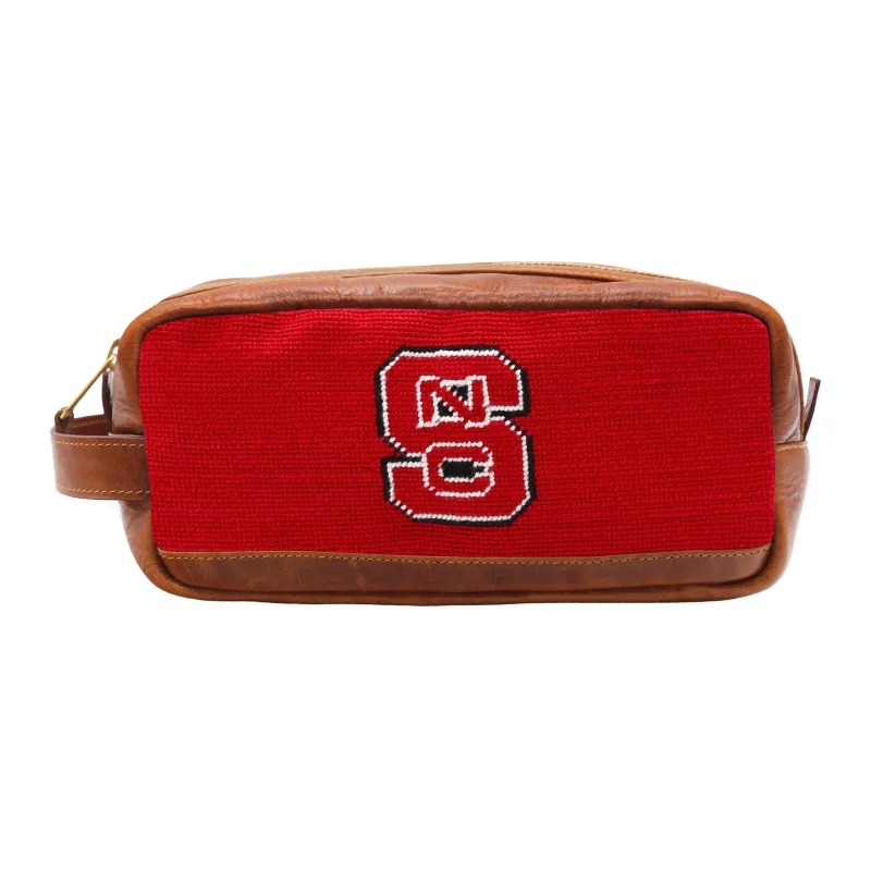 Monogrammed NC State Toiletry Bag (Red) made by Smathers & Branson