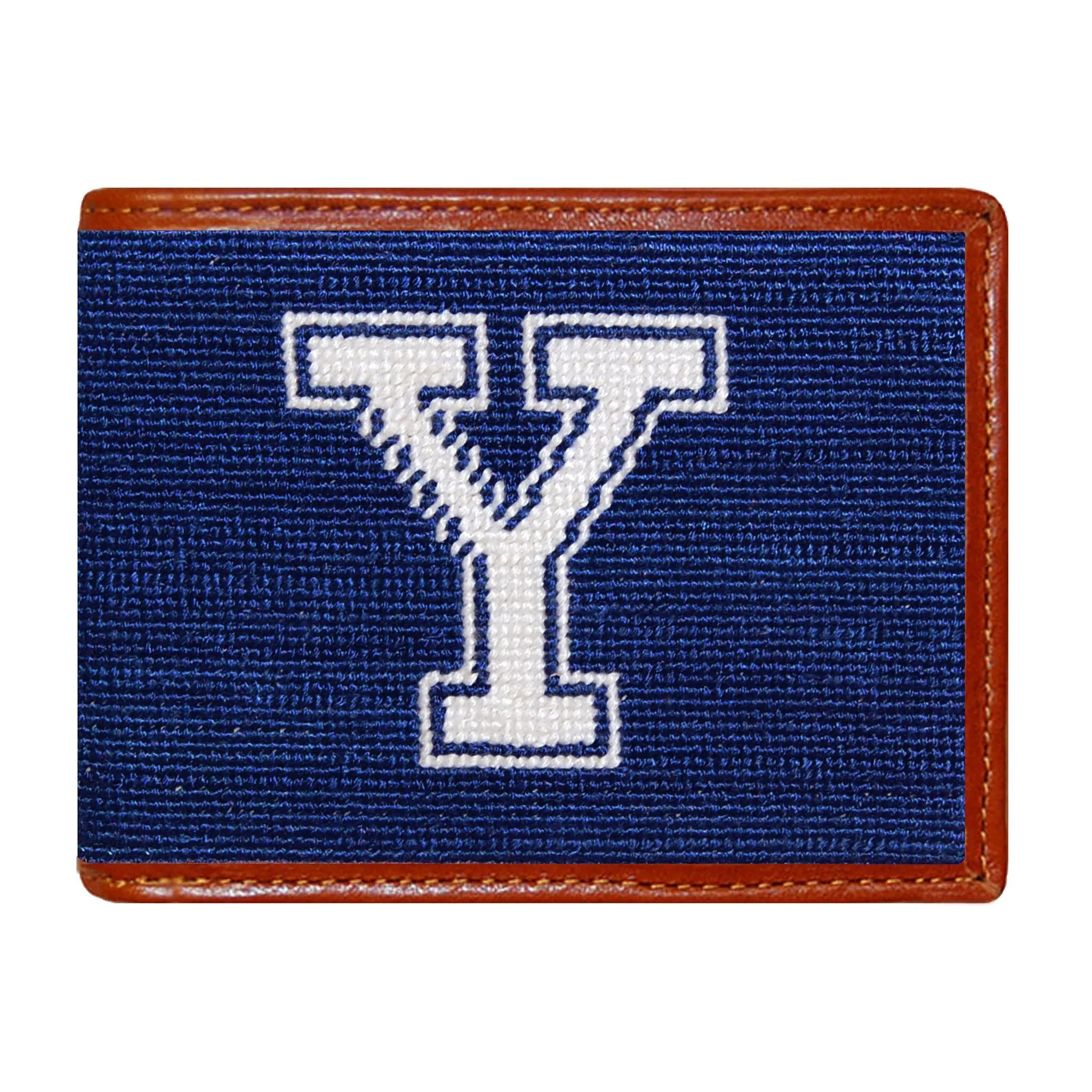 Monogrammed Yale Wallet (Classic Navy) sold by Smathers & Branson