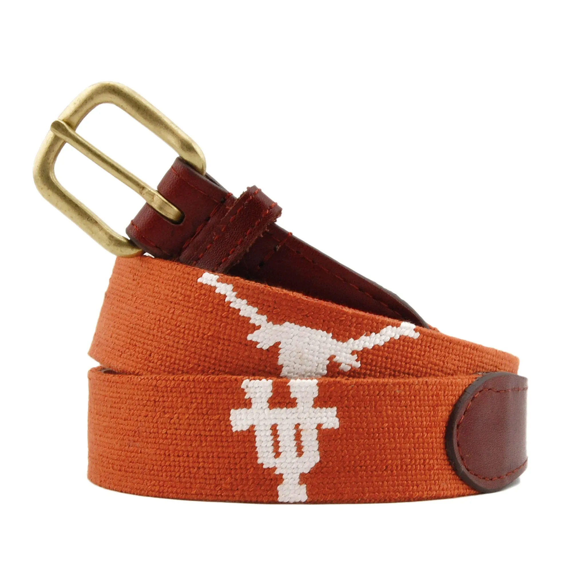 Monogrammed University of Texas Belt (Burnt Orange) sold by Smathers & Branson