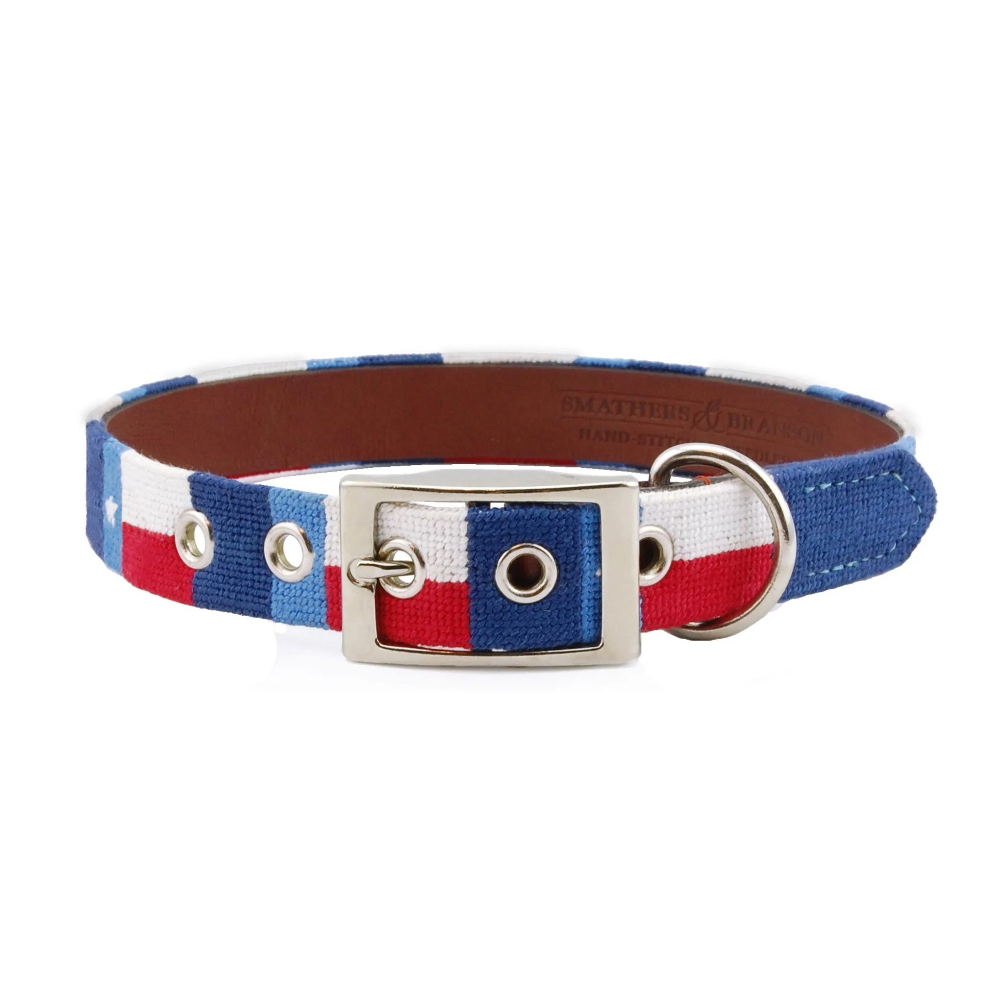 Monogrammed Texas Flag Dog Collar (Classic Navy) sold by Smathers & Branson