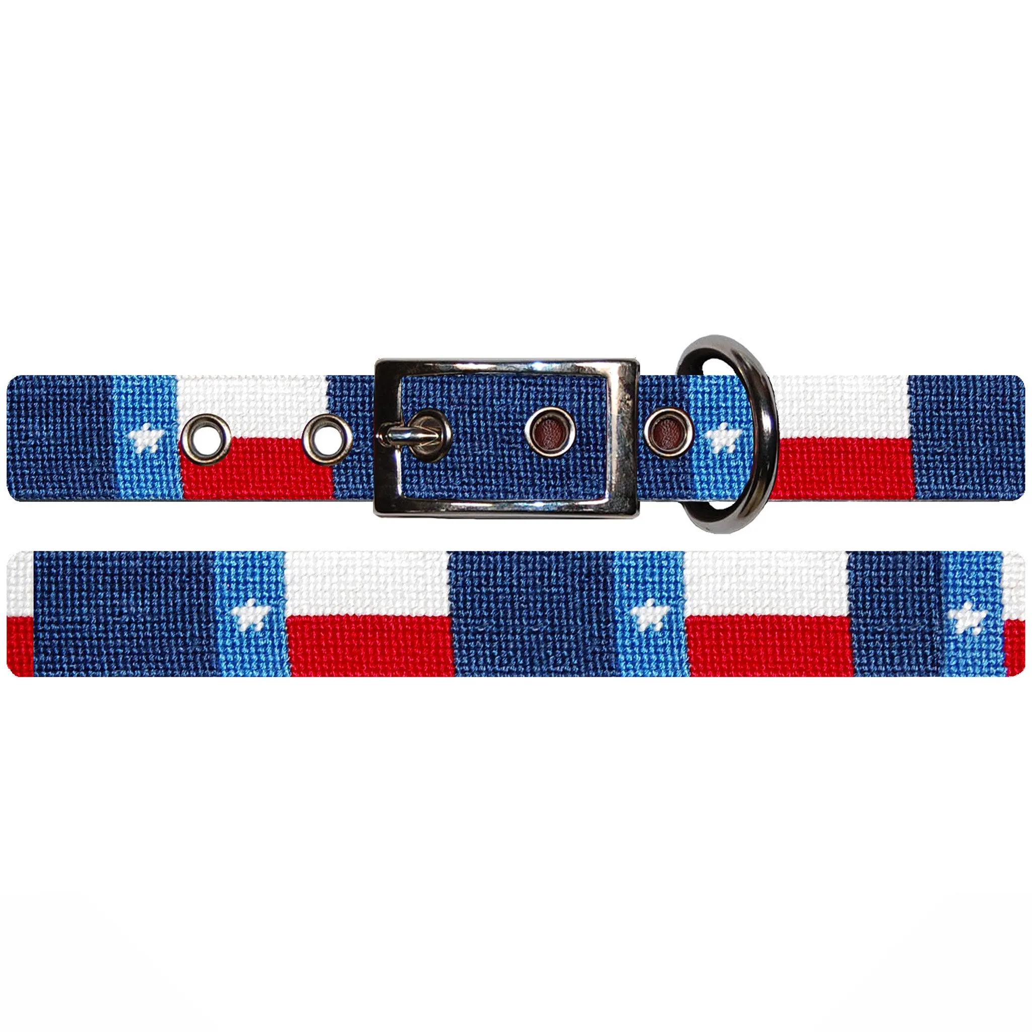 Monogrammed Texas Flag Dog Collar (Classic Navy) sold by Smathers & Branson product image thumbnail 2