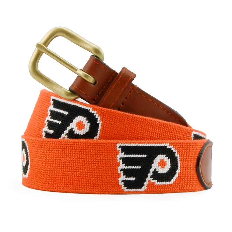 Monogrammed Philadelphia Flyers Belt (Orange) made by Smathers & Branson