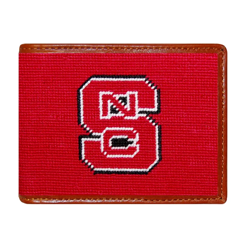 Monogrammed NC State Wallet made by Smathers & Branson