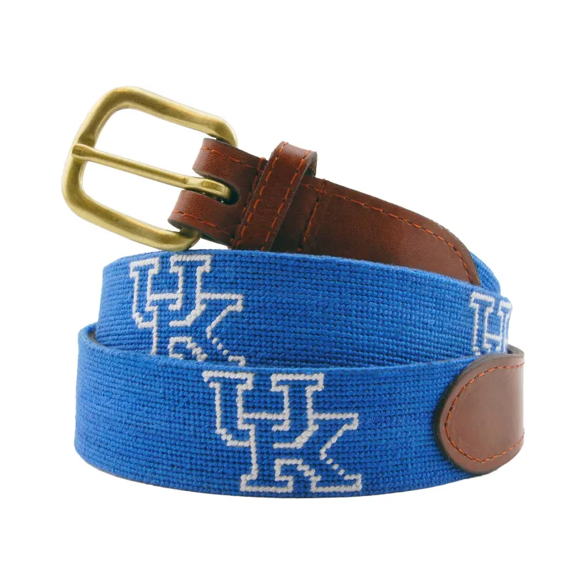 Monogrammed Kentucky Belt (Blue) made by Smathers & Branson