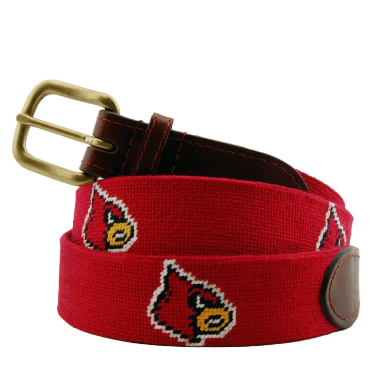 Monogrammed Louisville Belt (Red) made by Smathers & Branson