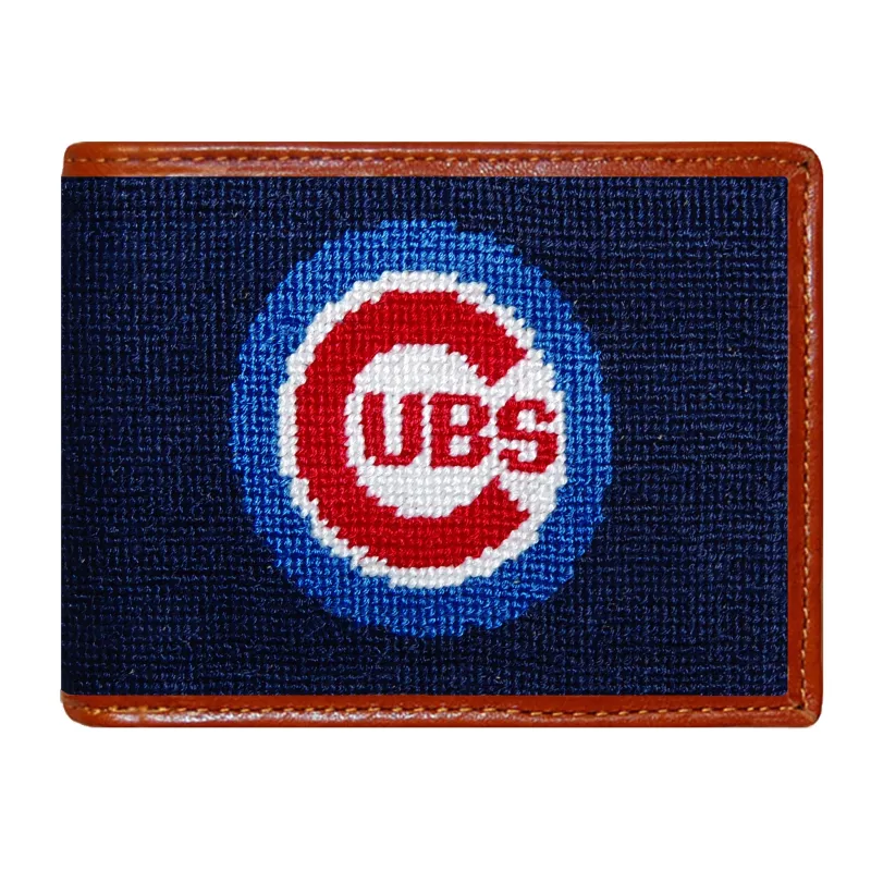 Monogrammed Chicago Cubs Wallet made by Smathers & Branson