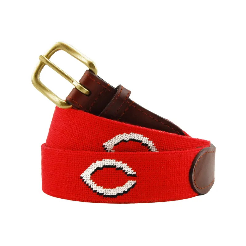 Monogrammed Cincinnati Reds Belt (Red) made by Smathers & Branson