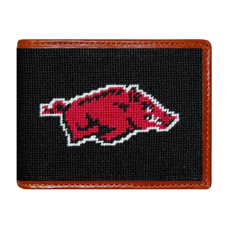 Monogrammed Arkansas Wallet (Black) made by Smathers & Branson