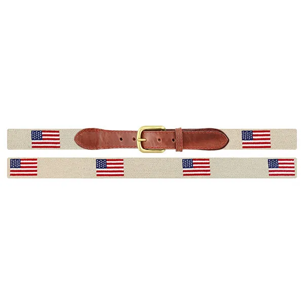 Monogrammed American Flag Belt (Light Khaki) sold by Smathers & Branson product image thumbnail 2