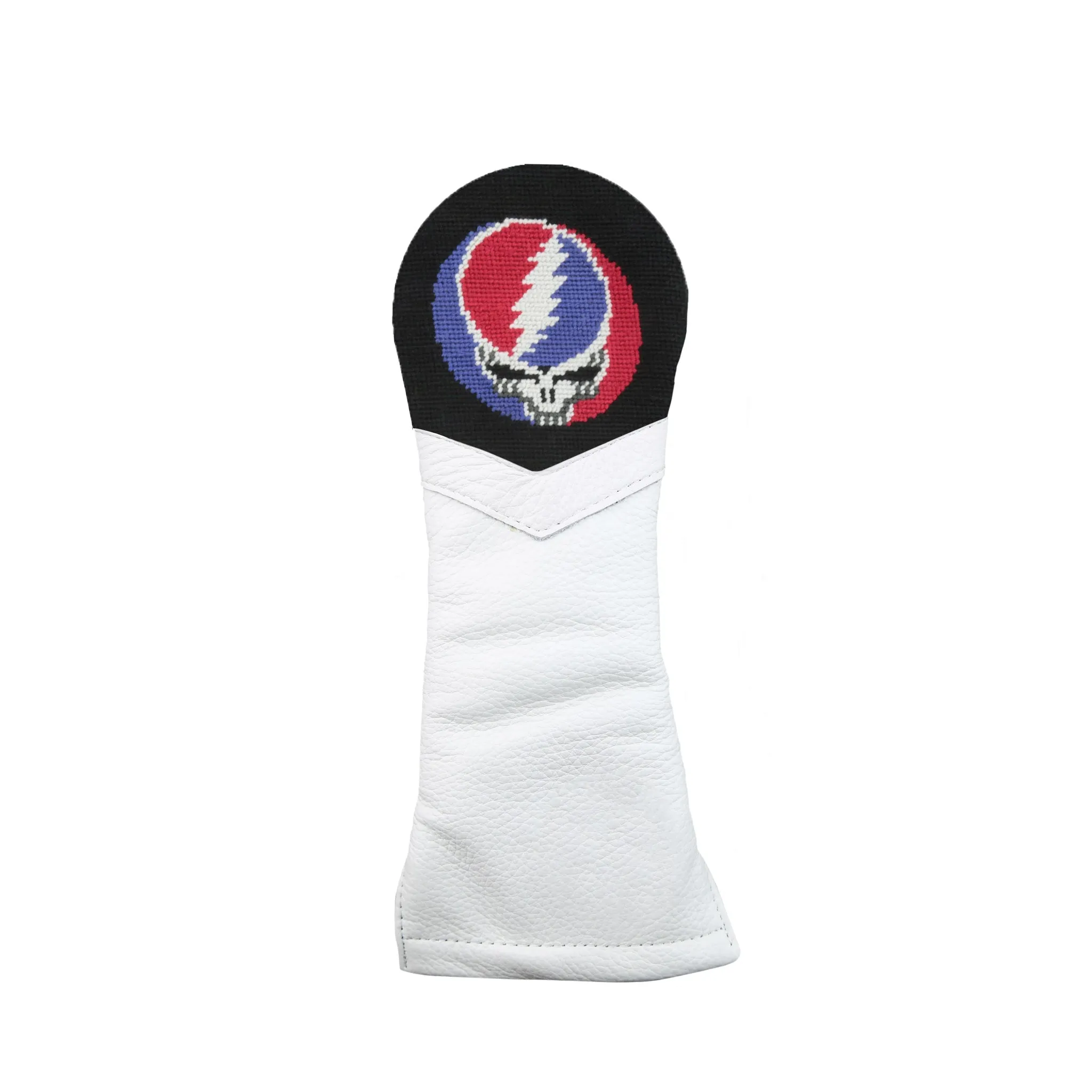 Steal Your Face Hybrid Headcover (Black) (White Leather) sold by Smathers & Branson