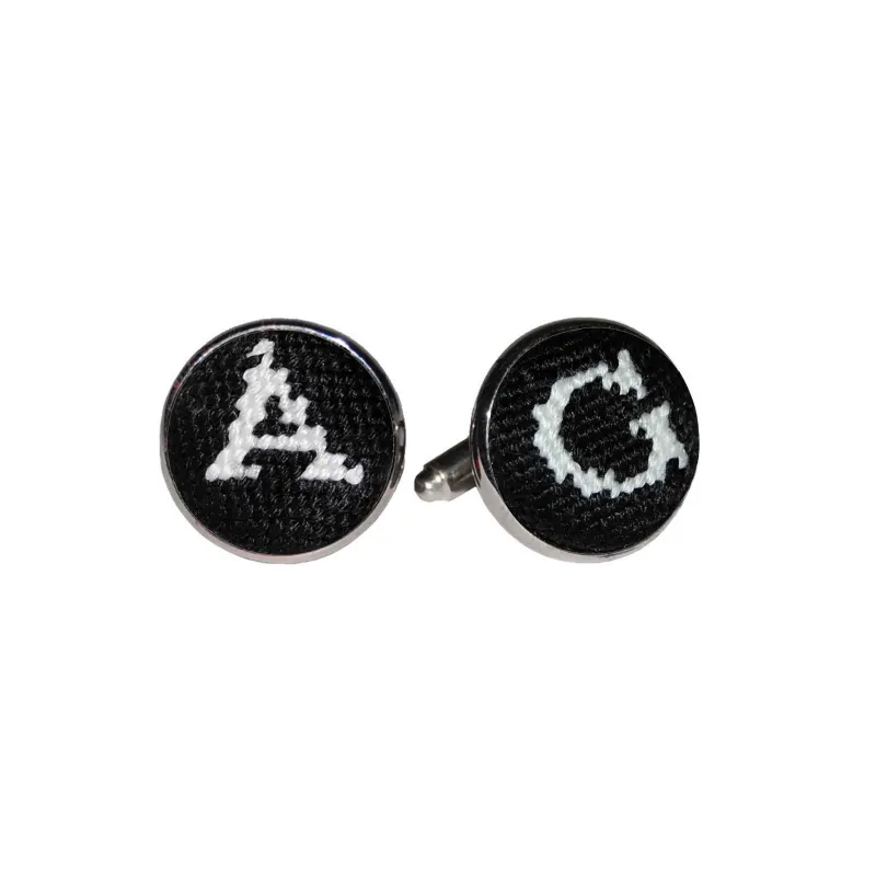 Letter Cufflinks (Black) made by Smathers & Branson