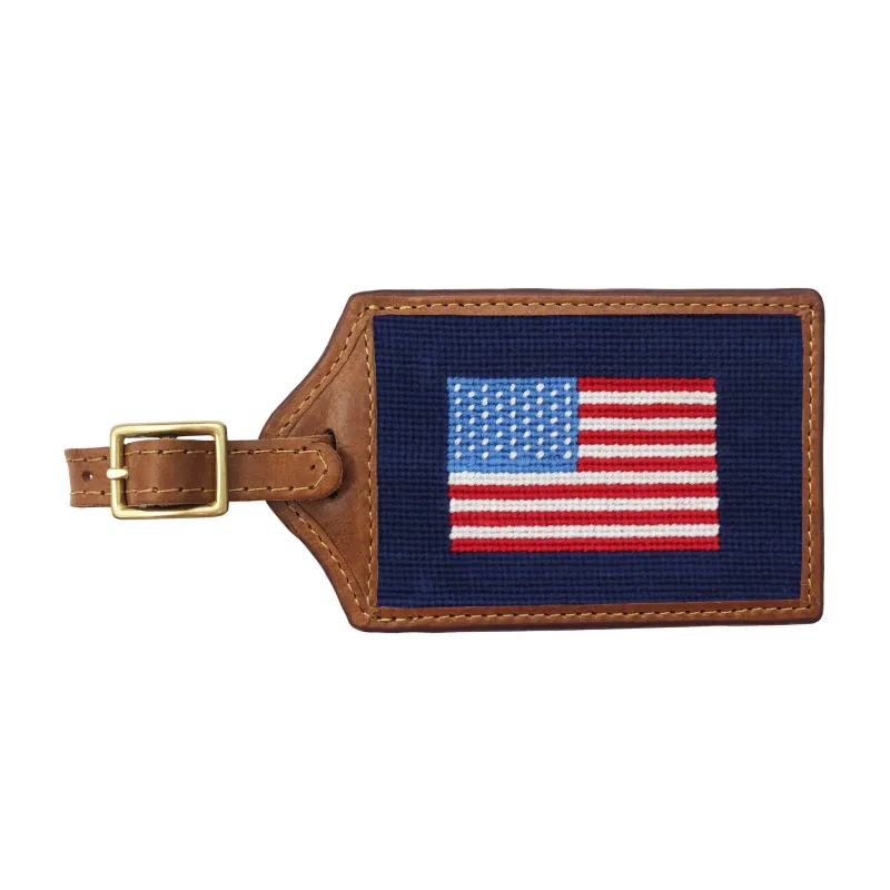 American Flag Luggage Tag (Dark Navy) made by Smathers & Branson