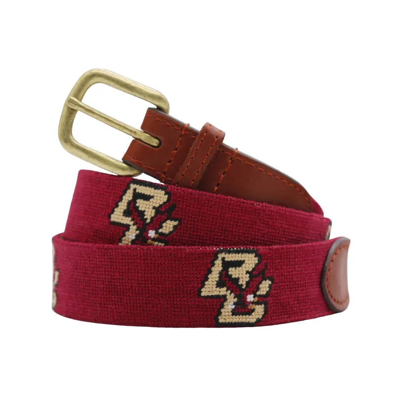 Boston College Belt (Garnet) made by Smathers & Branson