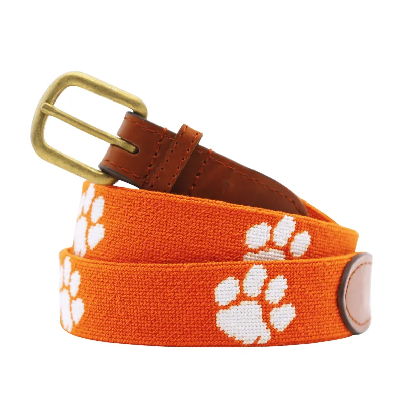 Clemson Belt (Orange) made by Smathers & Branson