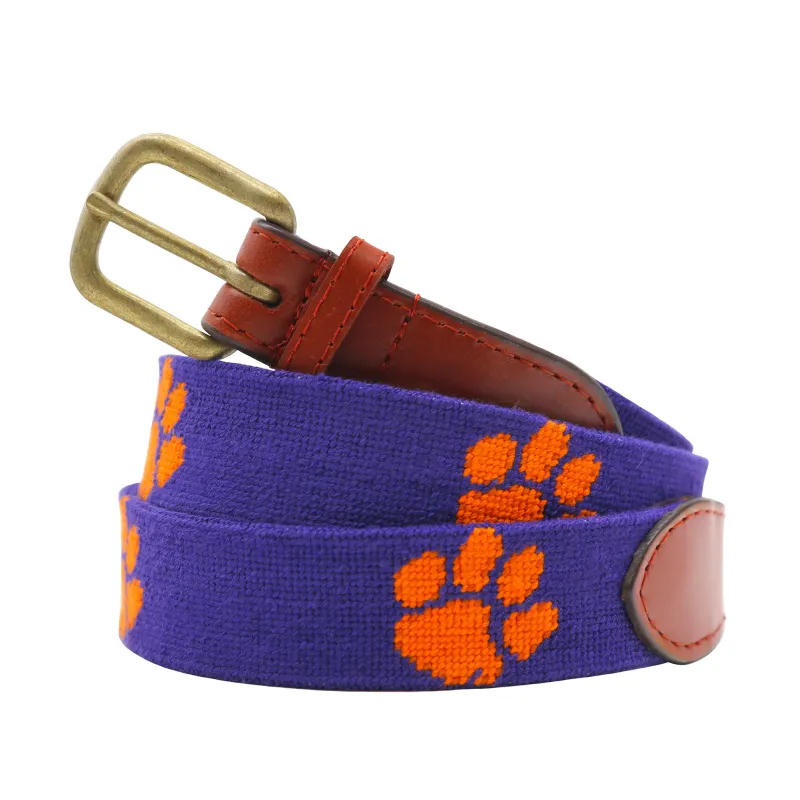 Clemson Belt (Purple) made by Smathers & Branson