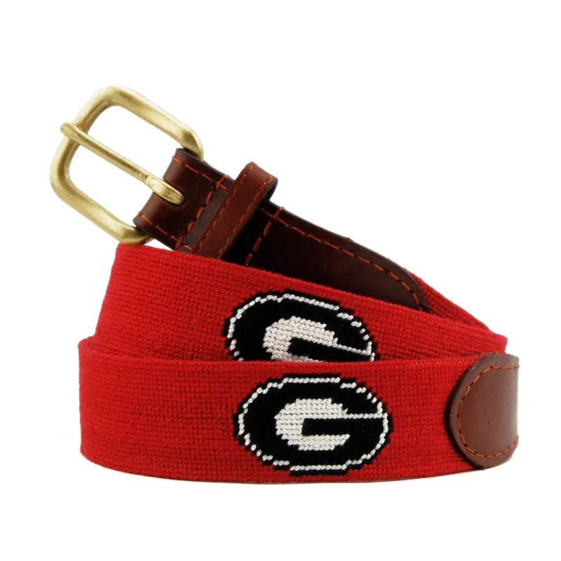 Georgia G Belt (Red) made by Smathers & Branson