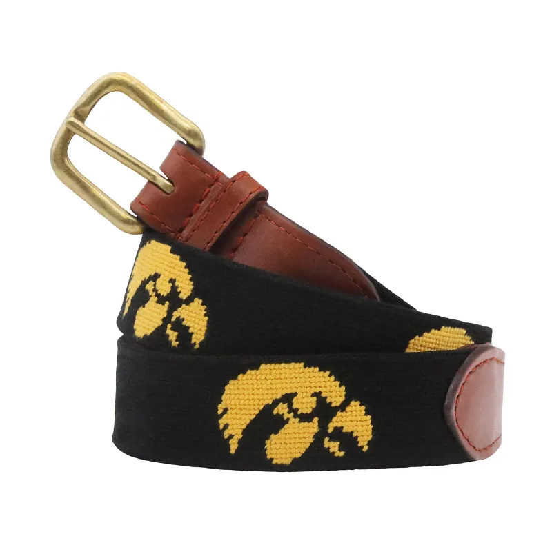 Iowa Belt (Black) made by Smathers & Branson