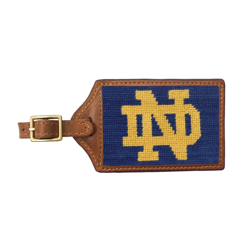 Notre Dame ND Luggage Tag (Classic Navy) made by Smathers & Branson