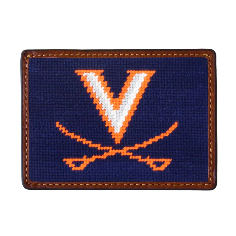 UVA Card Wallet (Dark Navy) made by Smathers & Branson
