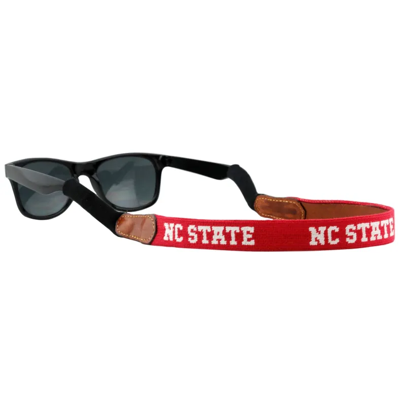 NC State Word Mark Sunglass Strap (Red) made by Smathers & Branson