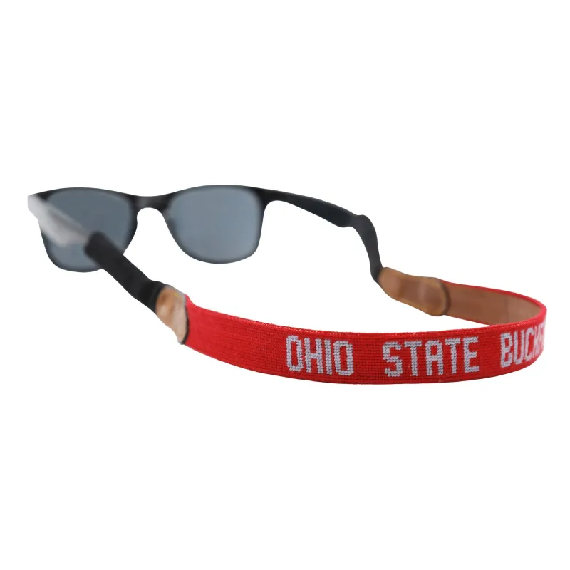 Ohio State Buckeyes Bold Text Sunglass Strap (Red) made by Smathers & Branson