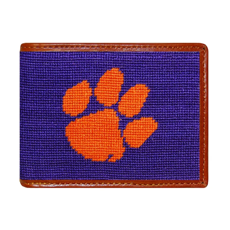 Clemson Wallet (Purple) made by Smathers & Branson