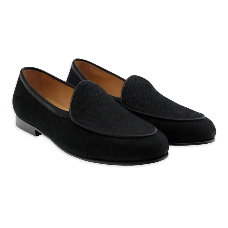 Black Belgian Loafers made by Smathers & Branson