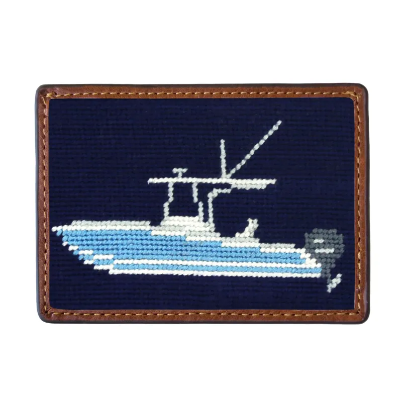 Power Boat Card Wallet (Dark Navy) made by Smathers & Branson