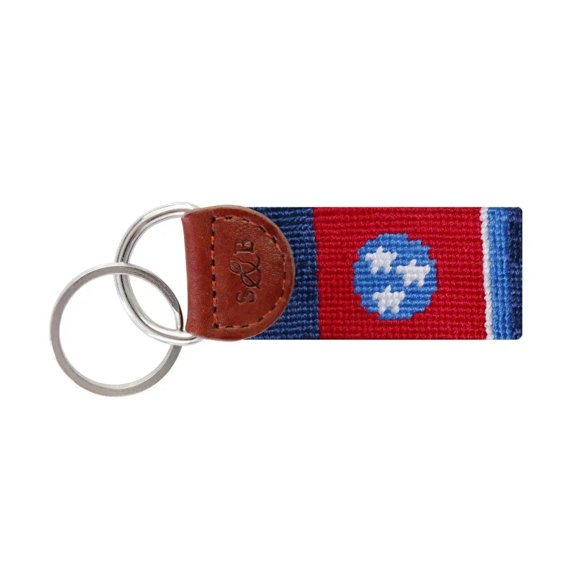 Tennessee State Flag Key Fob (Classic Navy) made by Smathers & Branson