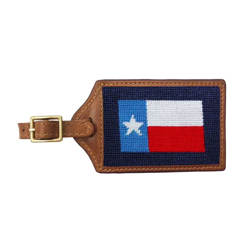 Texas Flag Luggage Tag (Dark Navy) made by Smathers & Branson