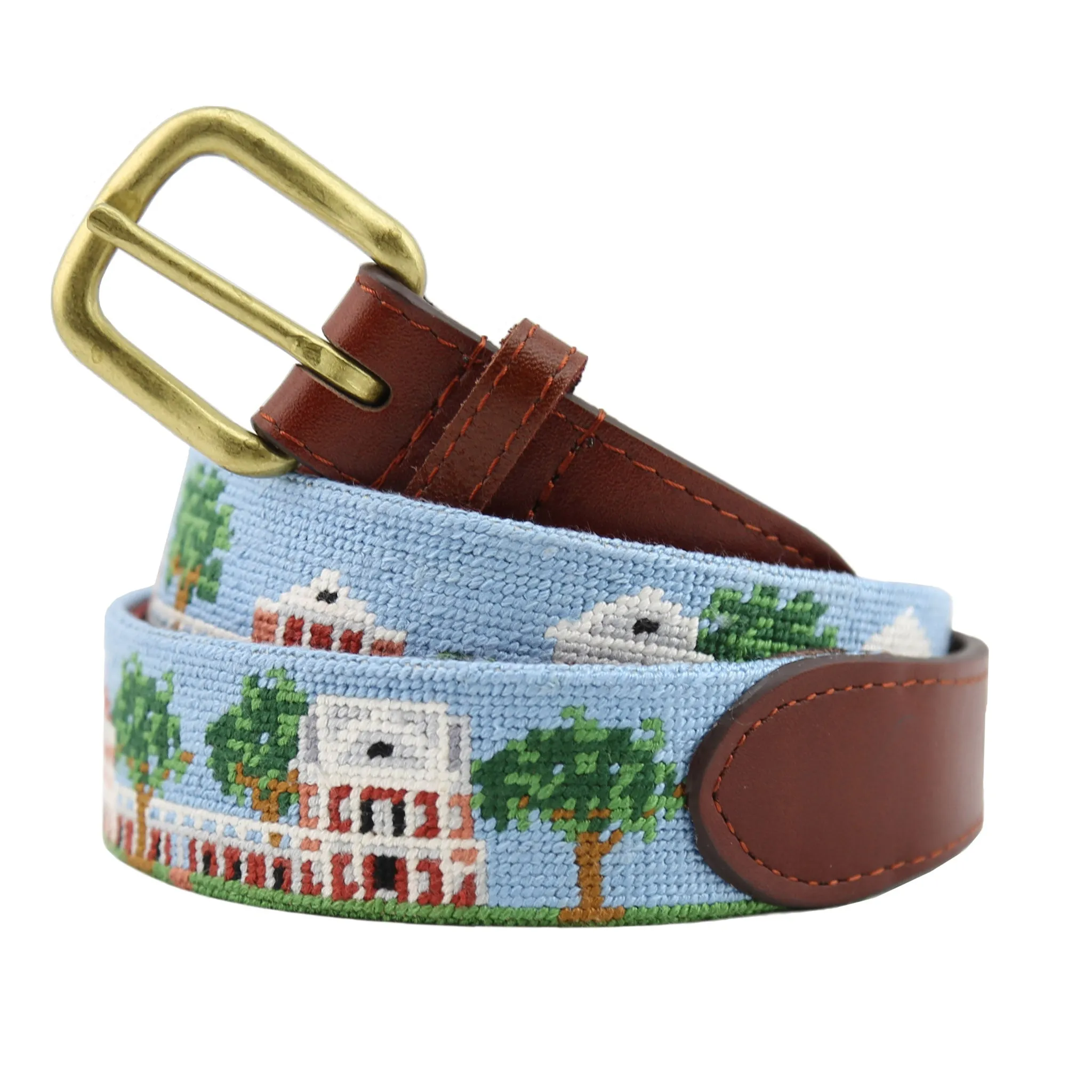 UVA Lawn Campus Scene Belt sold by Smathers & Branson
