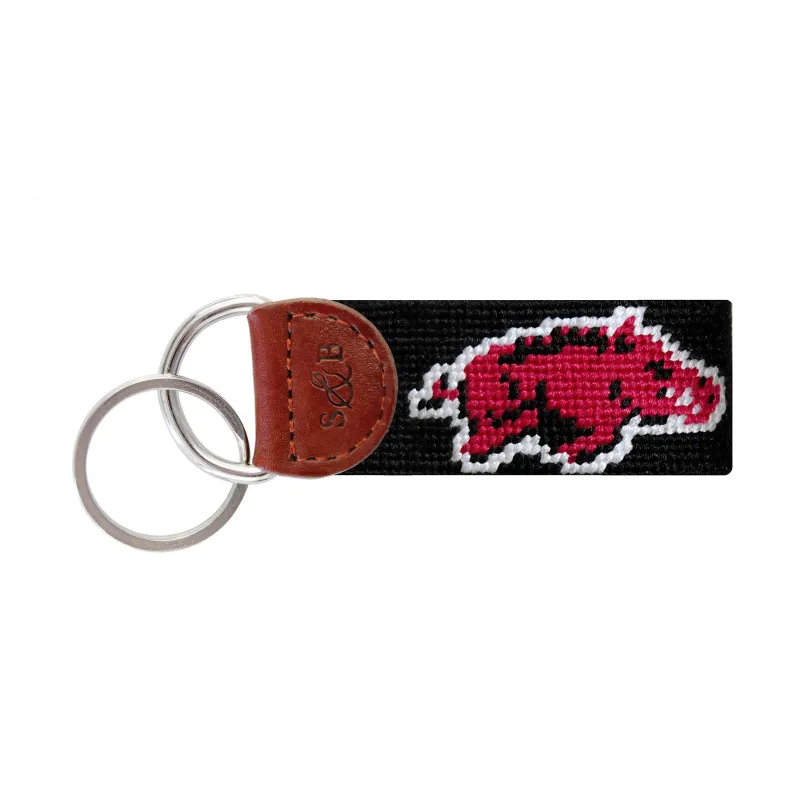 Arkansas Key Fob (Black) made by Smathers & Branson