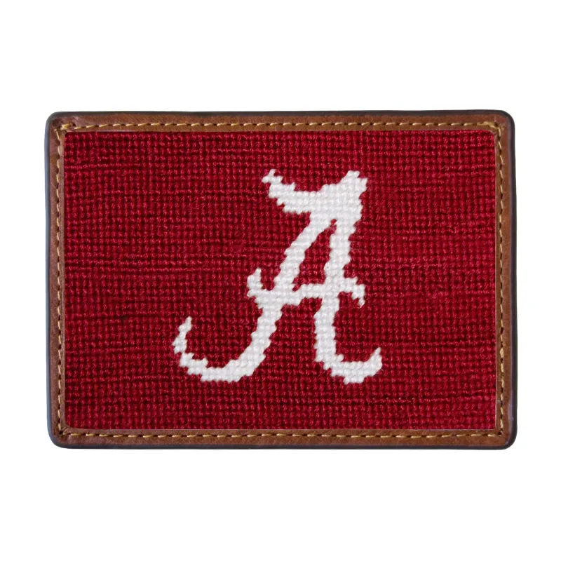 Alabama Card Wallet (Garnet) made by Smathers & Branson