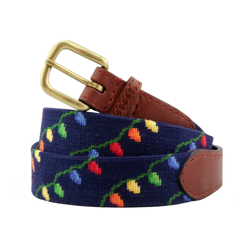 Christmas Lights Belt (Dark Navy) made by Smathers & Branson