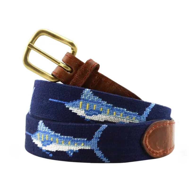 Billfish Belt (Dark Navy) made by Smathers & Branson