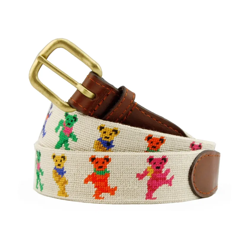 Dancing Bears Belt (Oatmeal) made by Smathers & Branson