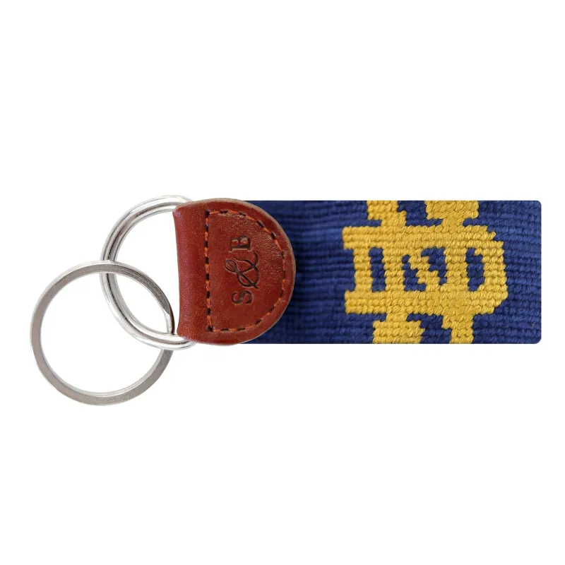 Notre Dame Key Fob (Classic Navy) made by Smathers & Branson