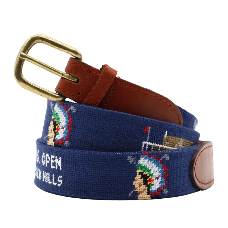 USGA 126th US Open Shinnecock Hills Logo-Text-Clubhouse Centered (Classic Navy) made by Smathers & Branson