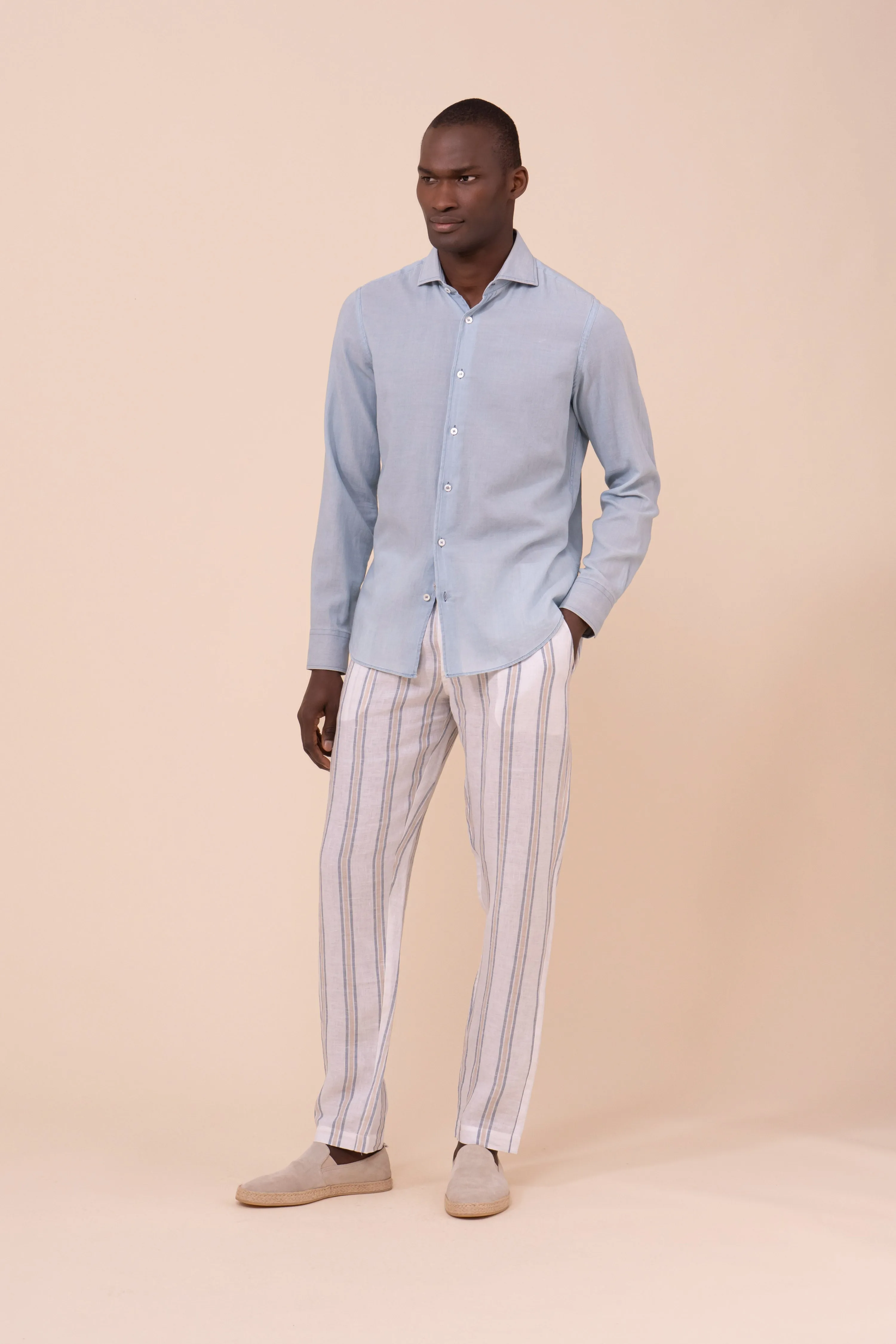 Sean Denim Light Cotton Shirt sold by Fedeli product image thumbnail 2