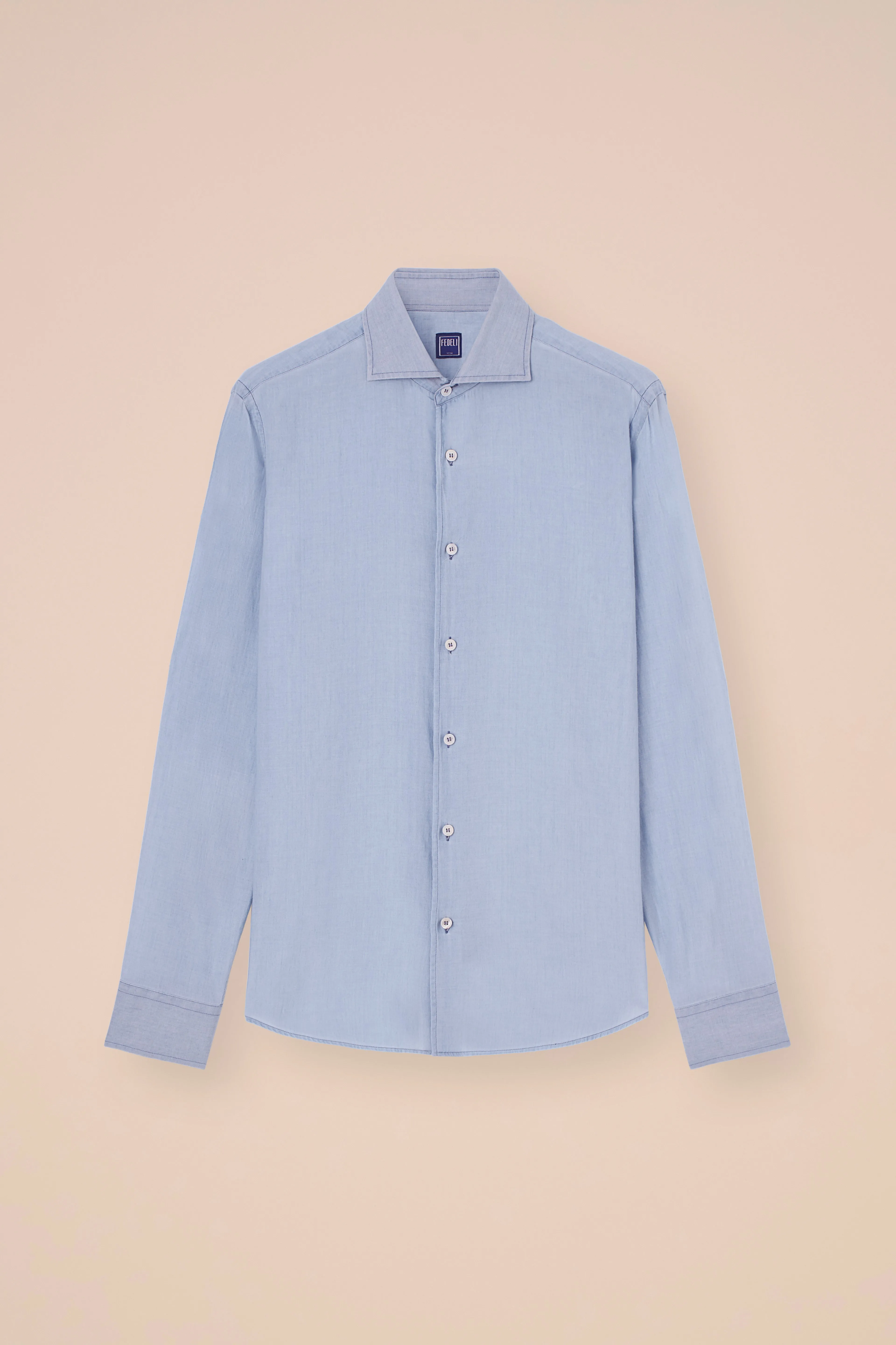 Sean Denim Light Cotton Shirt sold by Fedeli product image thumbnail 5