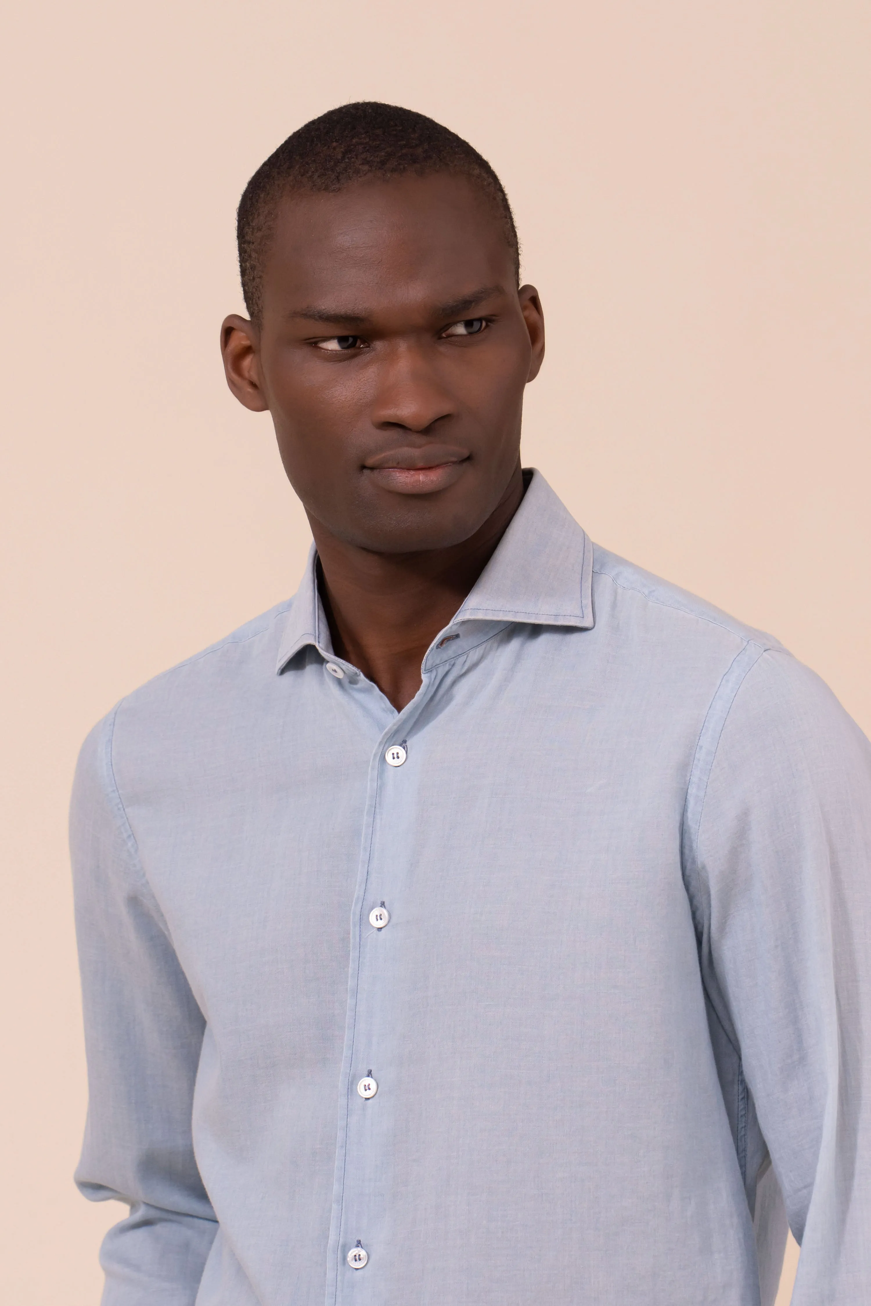 Sean Denim Light Cotton Shirt sold by Fedeli product image thumbnail 4